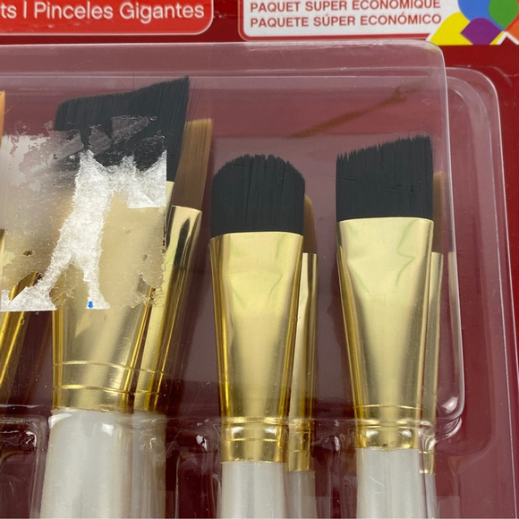 Craftsmart Jumbo Paint Brush Set of 12 NEW in package All Purpose Taklon Brushes - Picture 4 of 9